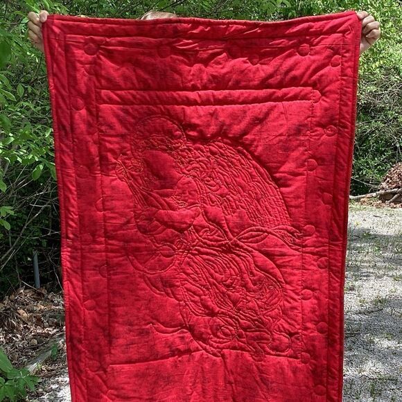 NWT. Hand Crafted Quilt Golden Christmas Angel Playing Lute - Picture 14 of 16